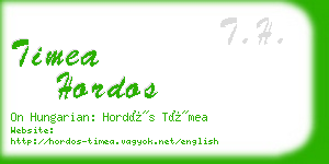 timea hordos business card